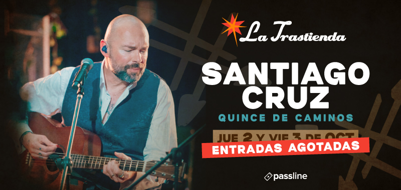 ::: SANTIAGO CRUZ :::
Jue. 2 y Vie. 3 de Octubre

El reconocido cantautor colombiano Santiago Cruz regresa al país en el marco de su gira Quince de Caminos, que remite el álbum que consolidó su lugar en la historia del pop, hace 15 años. La cita es el 3 de octubre en el mítico