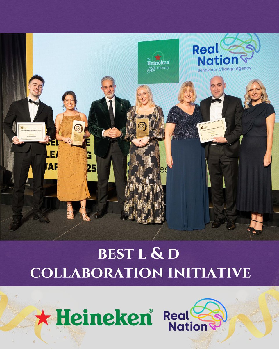 Learning & Development Institute (L&DI) (@landdinstitute) on Twitter photo Congratulations to <a href="/Heineken/">Heineken</a> & @RealNation for their collaboration in winning the L&D Collaboration Initiative (in partnership with <a href="/sheppardmoscow/">Sheppard Moscow</a>) at this year's Excellence in Learning Awards 2025.
photographs by: <a href="/richiestokes/">Richie Stokes</a> Congratulations to <a href="/Heineken/">Heineken</a> & @RealNation for their collaboration in winning the L&D Collaboration Initiative (in partnership with <a href="/sheppardmoscow/">Sheppard Moscow</a>) at this year's Excellence in Learning Awards 2025.
photographs by: <a href="/richiestokes/">Richie Stokes</a>
