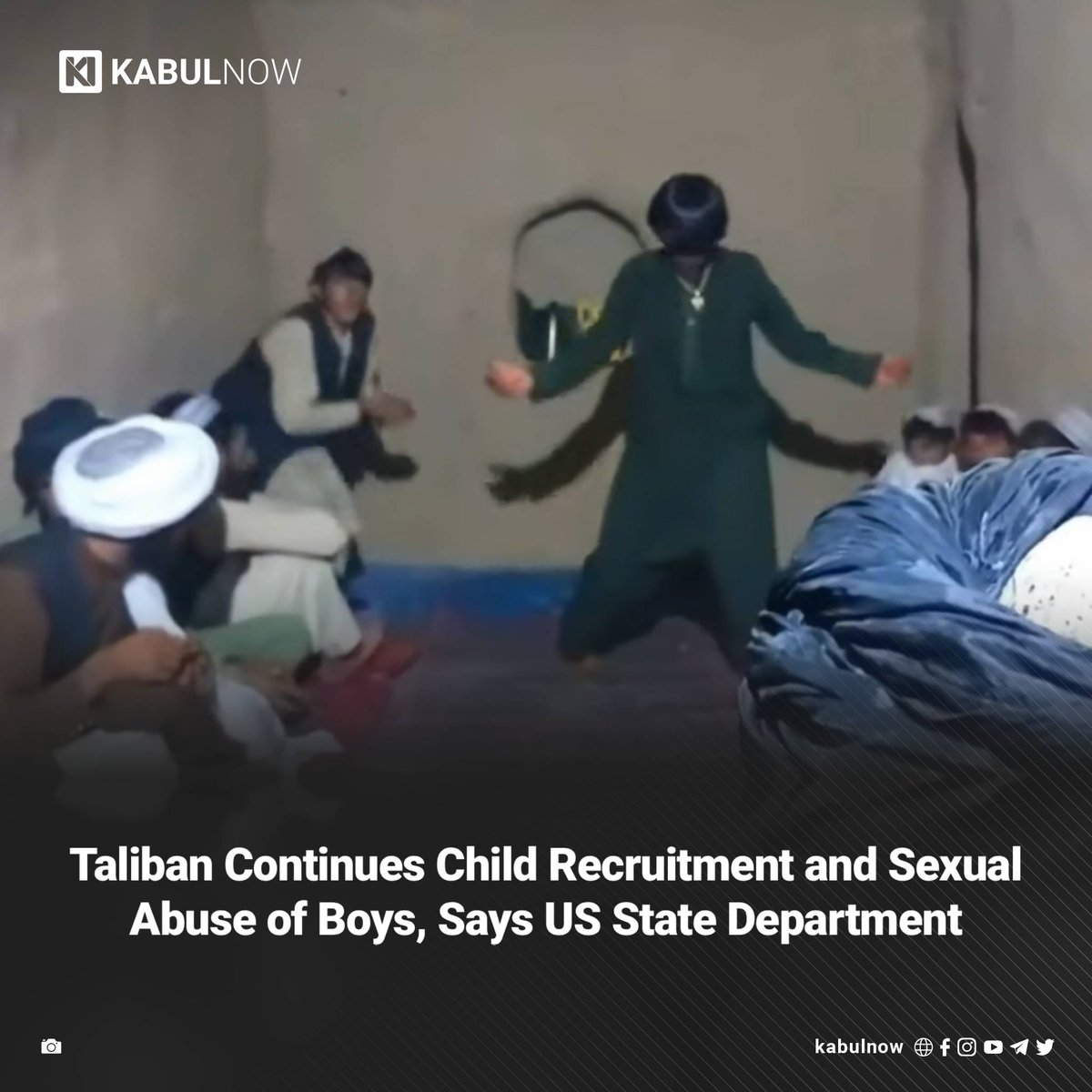 The Taliban continue to recruit children as soldiers and, in some cases, force boys into sexual slavery, including the practice of bacha bazi, despite official bans, the U.S. State Department said in its 2025 Trafficking in Persons Report.

Read more: kabulnow.com/?p=47696