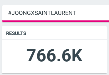 Come on, I want 800K, I need 34K more. Everyone, come and boost!

JOONG X YSL PFW26 
#JOONGXSAINTLAURENT