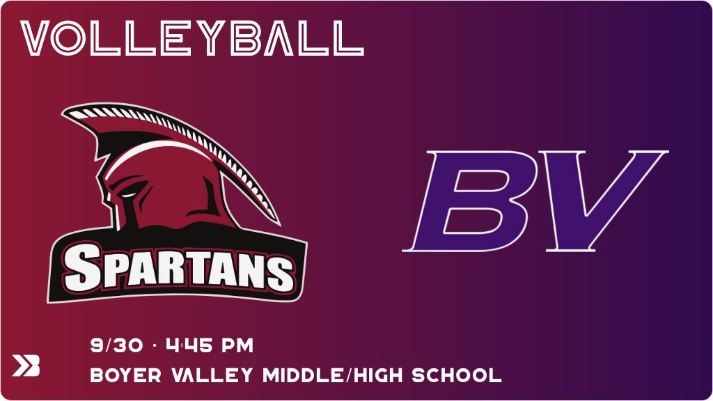 Volleyball (7th Grade) Game Day! - Check out the event preview for the The Boyer Valley Bulldogs vs The Exira-EHK Spartans. It starts at 4:45 PM and is at Boyer Valley Middle/High School East Gym. gobound.com/ia/ighsau/vb/2…