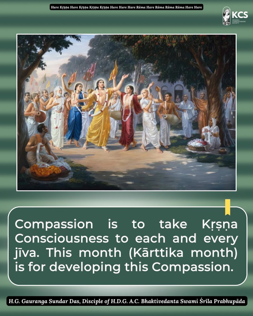 gaurangasundarD's tweet photo. The greatest offering this Kartik? Sharing the path to Krishna with others. https://t.co/0jN7TBCKwe