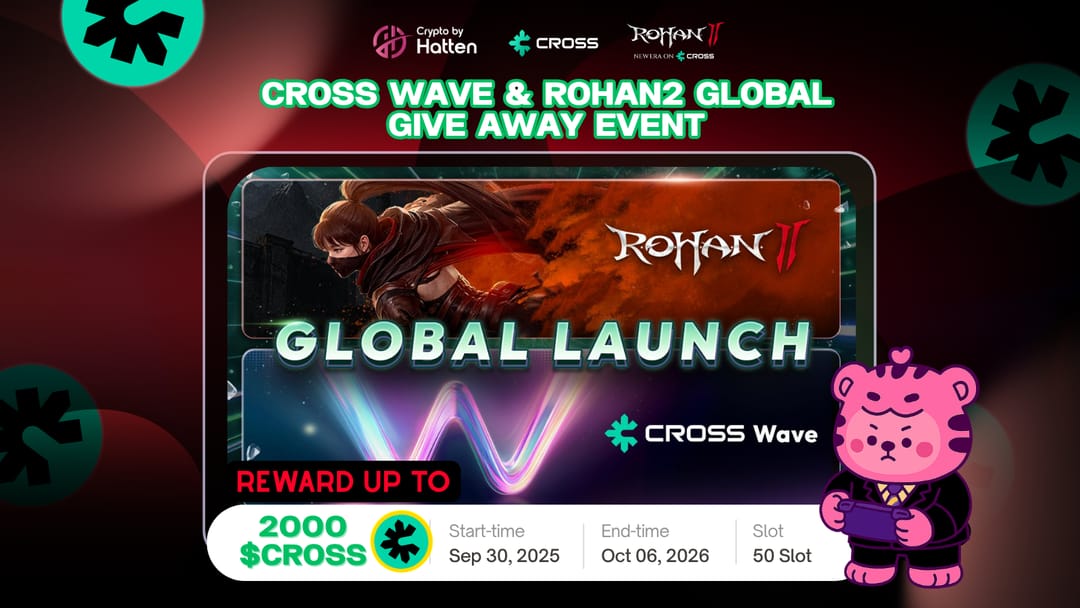 🎉 CROSS Wave x Rohan2 Global is officially LIVE! 🌍

To celebrate the launch, we’re running an exclusive QuestN Giveaway with 2000 CROSS tokens up for grabs! 💰

Here’s how you can join the fun and earn big:

1️⃣ Follow @Hattengroup @CROSSWave_xyz &amp; @Rohan2Global on X
2️⃣ Like +