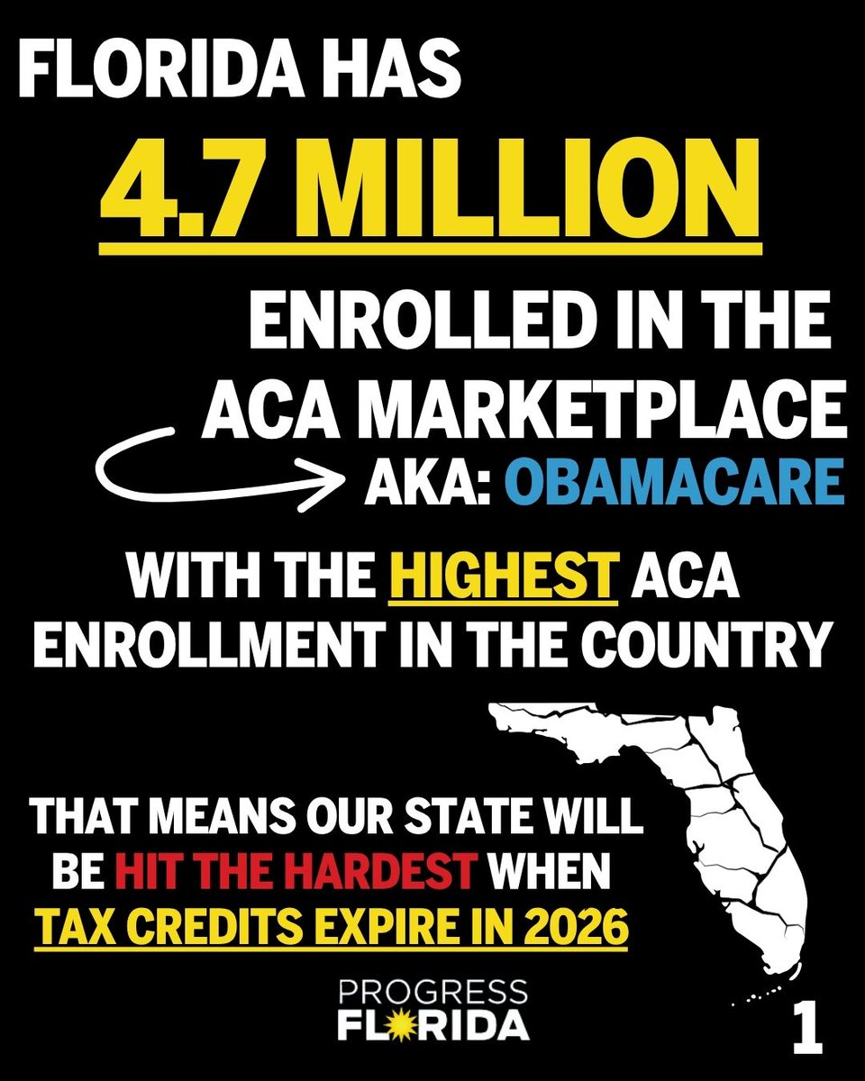 ProgressFlorida's tweet image. Florida GOP leaders and Trump eliminated tax credits for healthcare. "Those tax credits saved me total $3,000 out-of-pocket I don't have to pay, and I'm on a fixed income", Floridian Millette Haas, cancer patient.