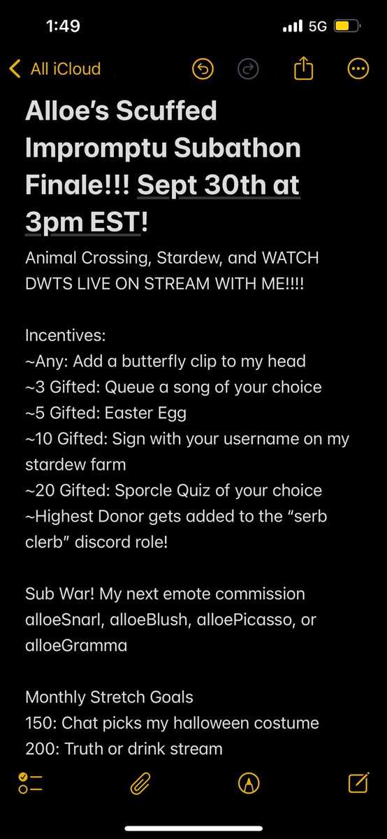 MY SILLY SCUFFED LAST MINUTE 8-HOUR SUBATHON STREAM STARTS SOOON!!!! See you all at 3PM EST for lots of games, incentives, a sub war, and watch DWTS live with me!!!!

twitch.tv/AllieMiller23