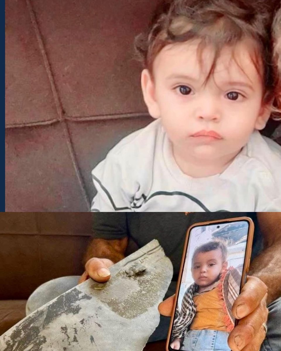gazanotice's tweet image. 🚨BREAKING :Israeli tank shrapnel killed baby Suleiman Raed Al-Araj while he was playing on his swing at home in Al-Sabra, south of Gaza City.
