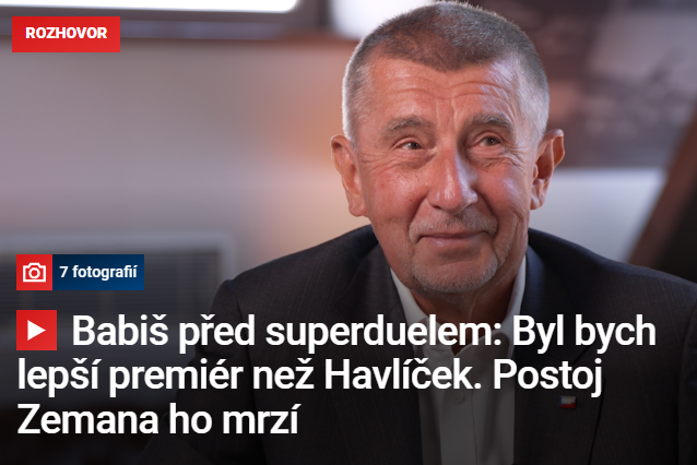 Andrej Babiš bojuje o premiérské křeslo nejen s Petrem Fialou, ale i s Karlem Havlíčkem... 😅