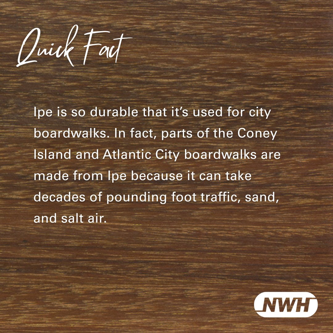 🌳 Get to know Ipe: bit.ly/4gWQU3i

Sourced from Central &amp; S. America, Ipe is one of the most durable woods in the world — prized for its unmatched strength, density, and natural resistance to decay, insects, and weather.

#Hardwoods101 #ChooseHardwoods #ExoticHardwood