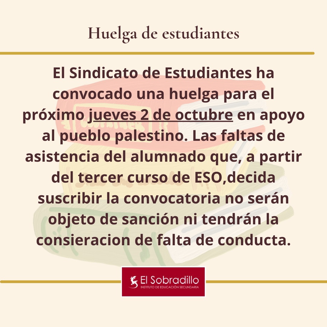 A partir del tercer curso de la educacion secundaria obligartoria, no tendrán la consideración de faltas de conducta ni serán objeto de sanción cuando éstas hayan sido resultado del ejercicio del derecho de reunión y sean comunicadas previamente a la dirección del centro