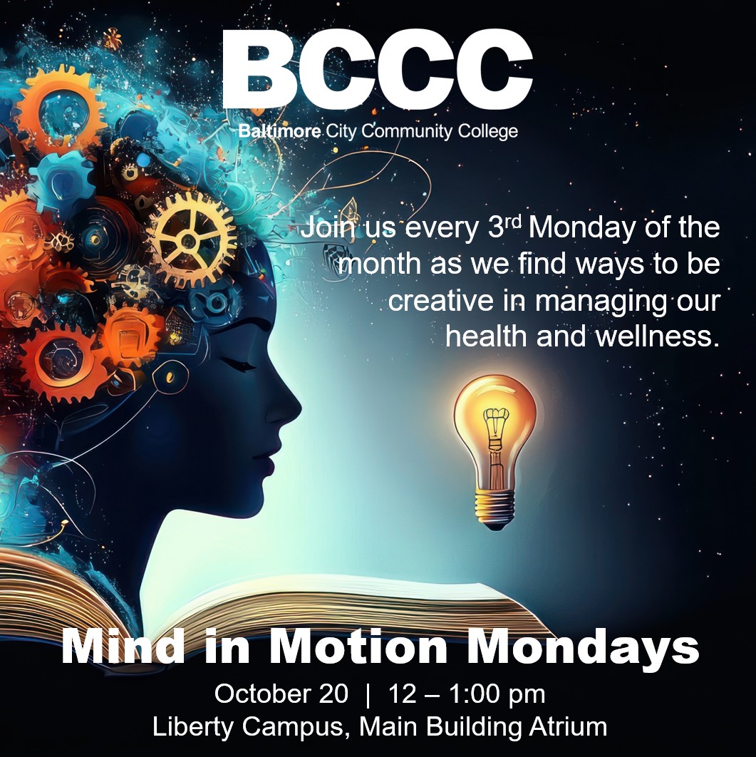my_bccc's tweet image. Join BCCC every 3rd Monday of the month as we find ways to be creative in managing our health and wellness. #BCCC #healthandwellness