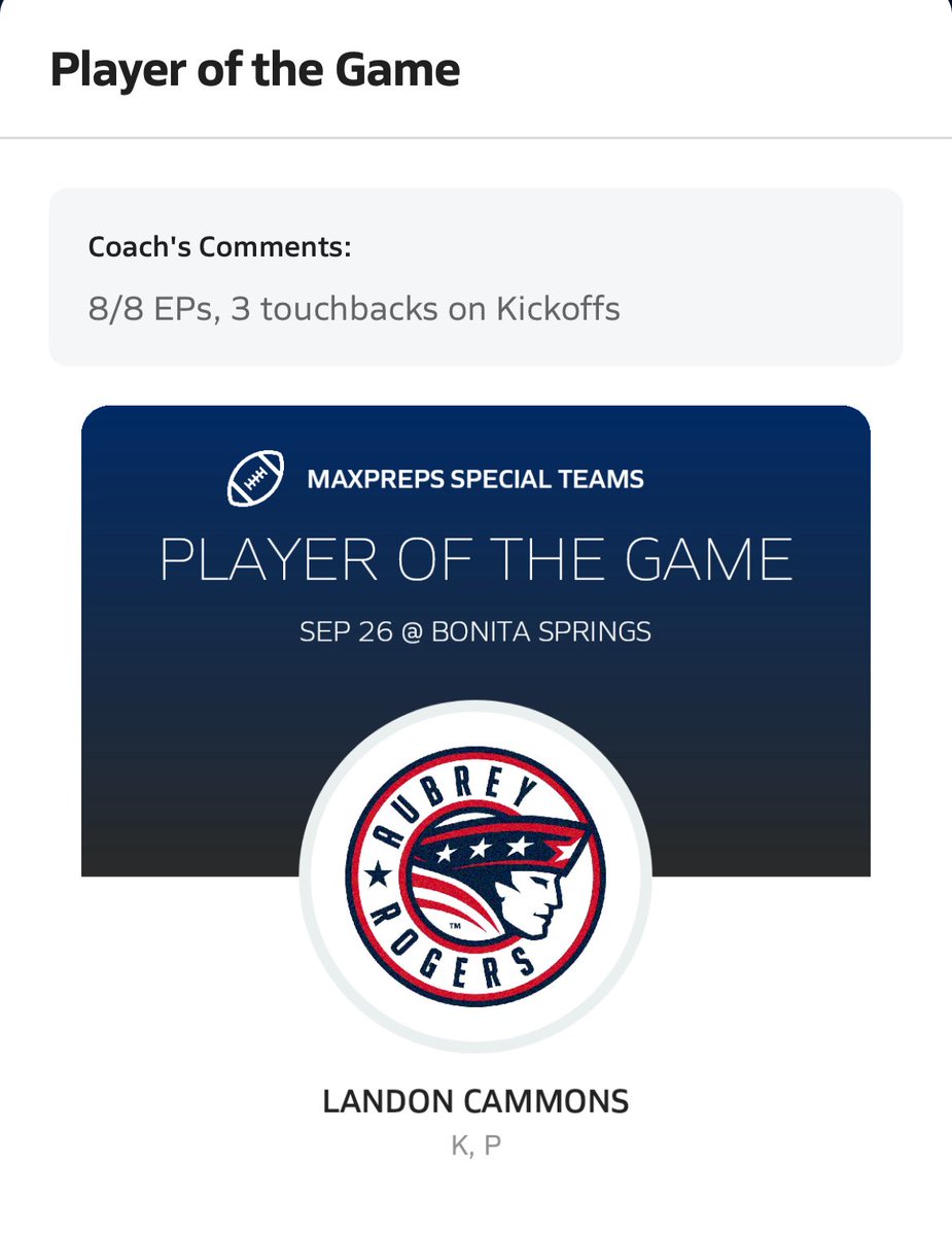 Landon Cammons 2027 K/P tweet media