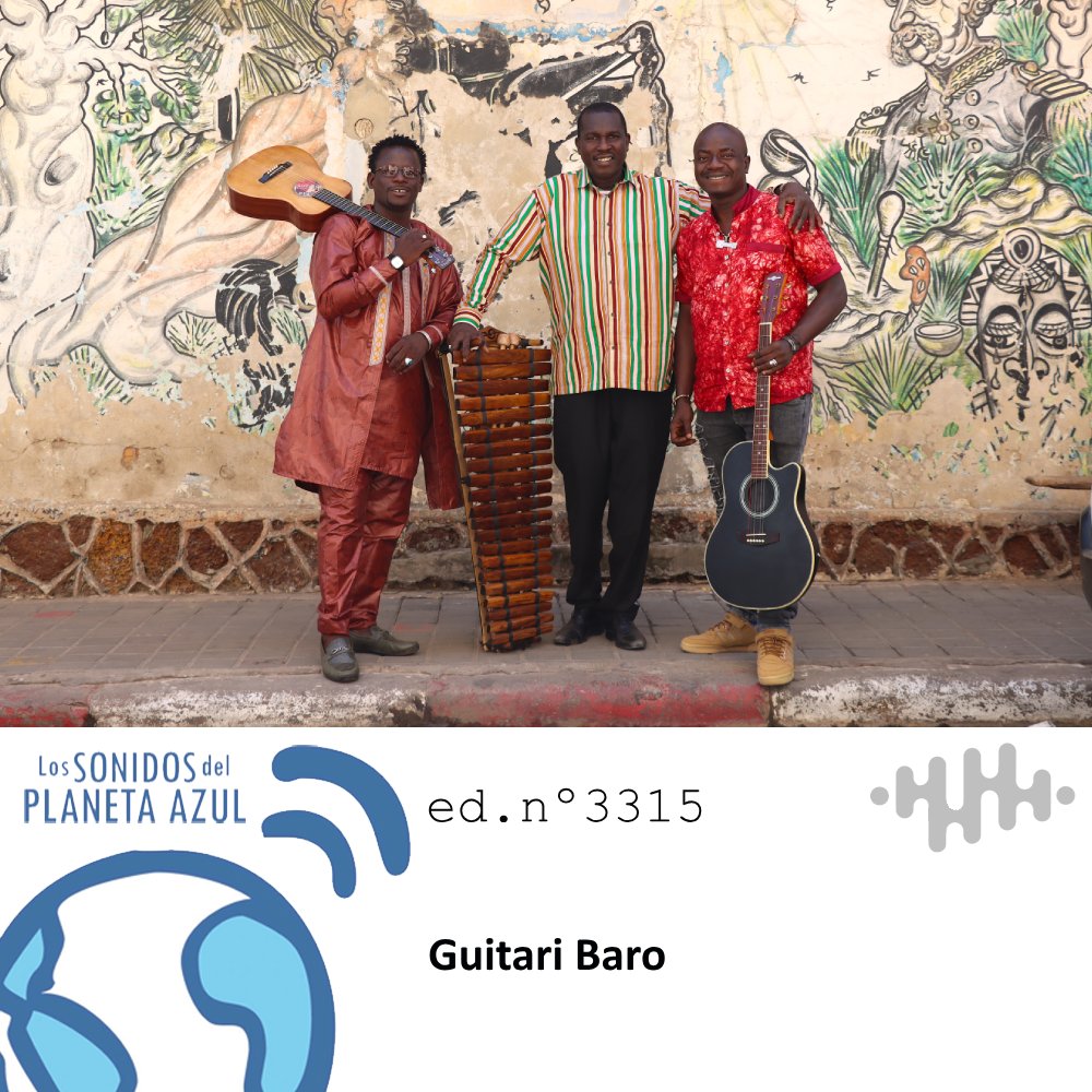 #Pódcast [45 min]

Los SONIDOS del PLANETA AZUL 🎙 Pódcast | Ed nº 3315

Novedades (africanas)

GUITARI BARO, SUNTOU SUSSO, SALLY NYOLO, PRINCESS VINIA...

🔊 lossonidosdelplanetaazul.com/podcast/edicio…

🎧 Escucha en la web del programa o en las plataformas de audio.