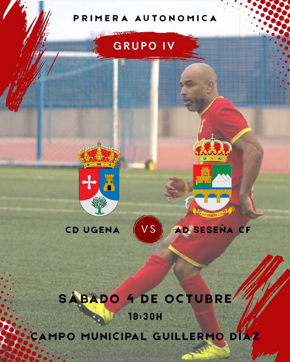 🔴🟡 PRIMER EQUIPO | JORNADA 4

El AD SESEÑA viaja con todo para enfrentarse al @cdugena_oficial con el mismo objetivo de la semana pasada: Sumar de tres en tres.

🗓️ Sábado 04/10 ⏰ 18:30h
📍 Municipal Guillermo Díaz

¡QUEREMOS SEGUIR ESCRIBIENDO LA HISTORIA DEL #100AÑOS!