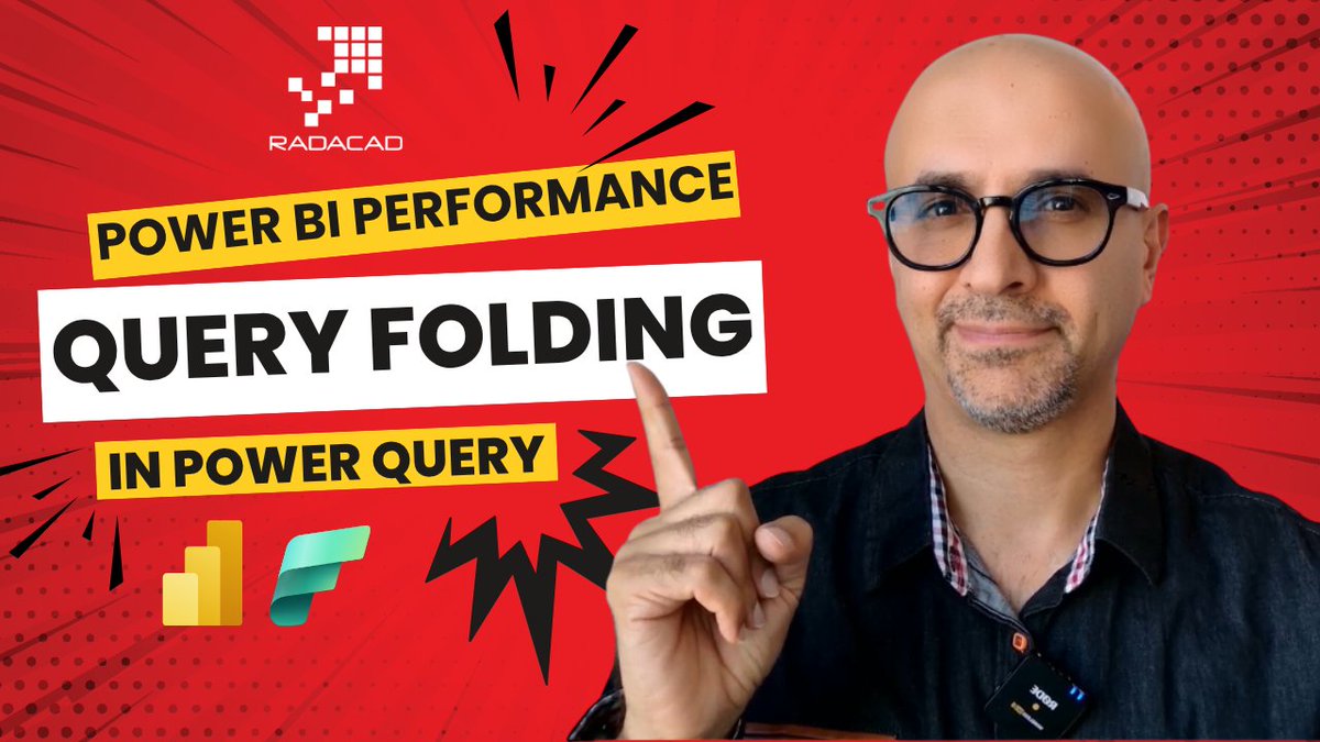 RADACAD_COM's tweet image. #QueryFolding is a very important concept when it comes to #PerformanceTuning of #PowerBI and #PowerQuery solution

In today&apos;s video, I explained what it is and how it is important, using a demo

Watch the video here:

youtu.be/OAoWet1NmeM

#DataAnalytics #Analytics…