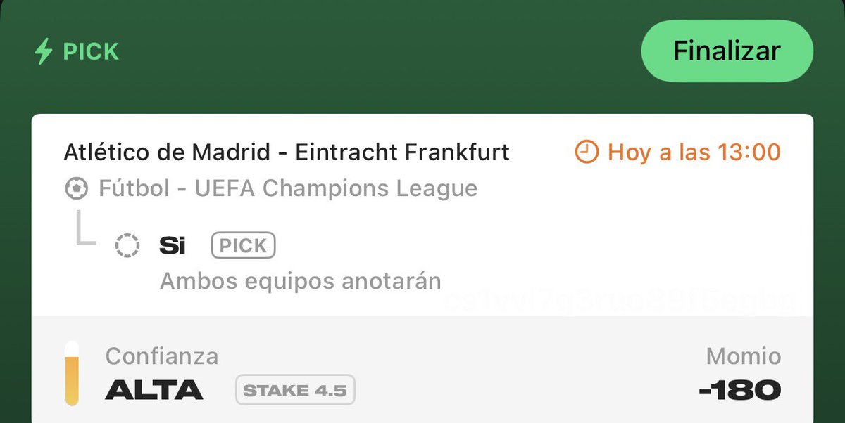 MaquinaTipster's tweet photo. ¡¡CHAMPIONS FREEPICK!! 🇪🇺⚽️

De perderlo regalo $500 entre los ❤️ y RT!

Últimos 17 de 21 cobrados! 💰💰💰 https://t.co/KCNHm026f2