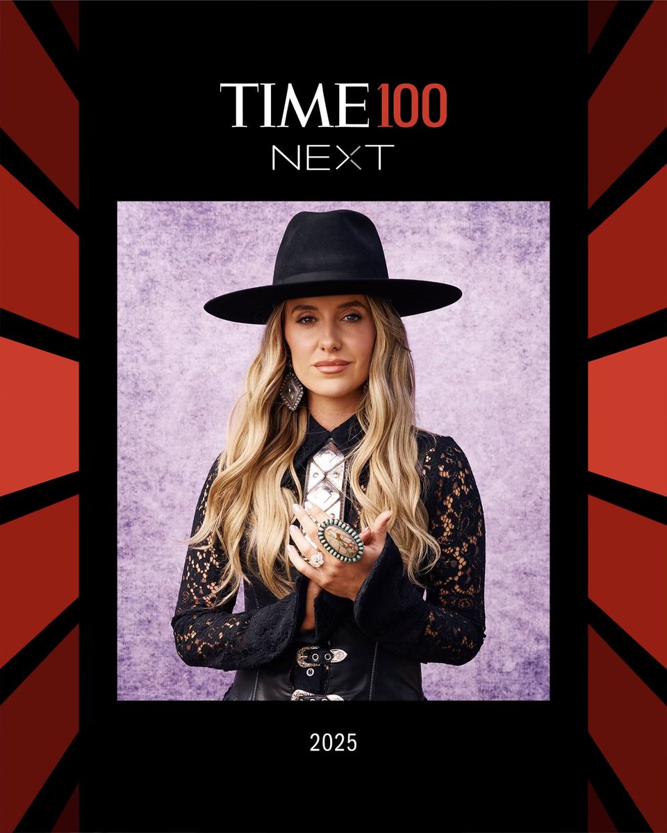 Proud is an understatement. Thank you <a href="/TIME/">TIME</a> for including me in the 2025 #TIME100NEXT list and thanks to my girl <a href="/mirandalambert/">Miranda Lambert</a> for the kind words. Means more than you know❤️ time.com/next
