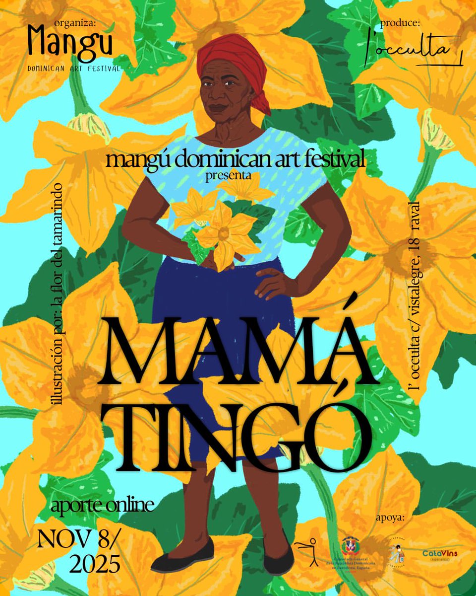 🎉 Vuelve el Mangú Dominican Art Festival Vº3
🌿 En homenaje a Mamá Tingó, mujer tierra &amp; resistencia.

Arte, música, poesía, gastronomía y memoria para reconectar con nuestras raíces y alzar la voz en comunidad.

📍 Barcelona
🎫 Reserva tu entrada (link en bio)

#MamáTingó