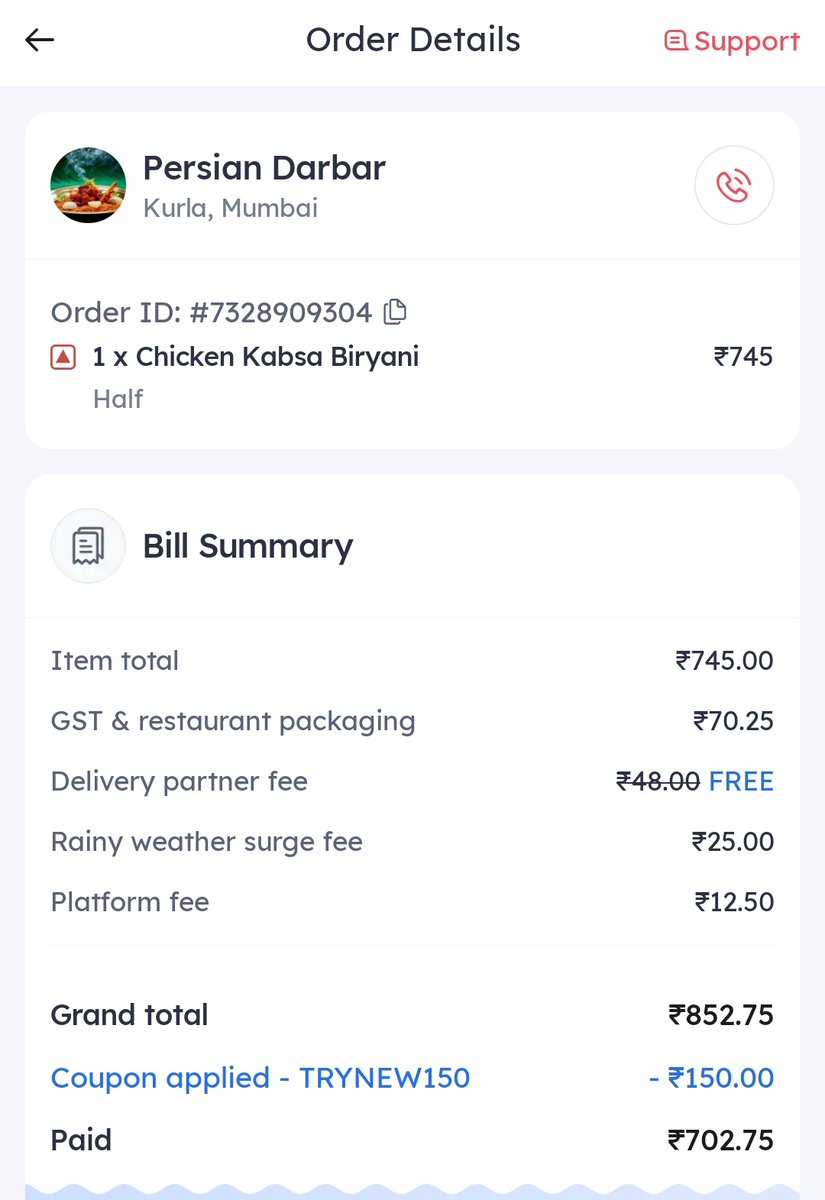 ab_tweetz's tweet photo. @zomato @zomatocare placed an order...waiting for more than 2.5 hours...order still not delivered..guest at home ..my Navratri ruined...customer help offering refund casually as if nothing major happened...

Heights of unprofessionalism!!! https://t.co/e2VM2pjqwL