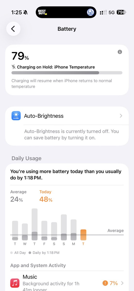 TechOutonYT's tweet image. First time this has happened on my #iPhoneAir. I’m outside it’s about 78° out and I’m trying to use the MagSafe Battery.