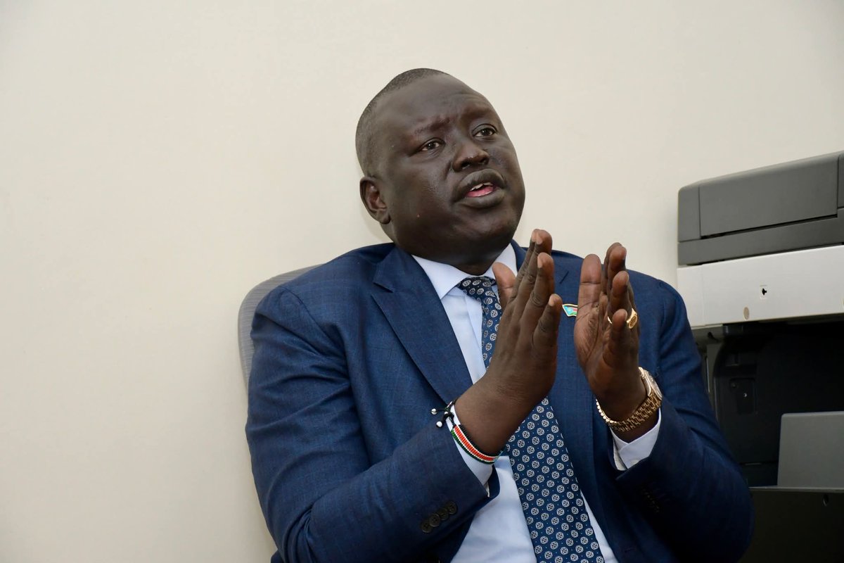 PothJog's tweet photo. CG Hon. Simon Akuei Deng of South Sudan Revenue Authority (SSRA) meet the Turkish Ambassador H.E. Metin Ergin on September 30, 2025, at the SSRA Headquarters in Juba, to focusing strengthening tax cooperation, including Turkish Airlines' tax compliance and broader tax cooperation https://t.co/BLZIfnJ6IR