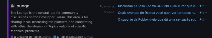 Roblox_NewsX's tweet image. 🗣️📢 O Roblox inaugurou uma nova categoria no DevForum para conversas gerais sobre a plataforma e não apenas sobre desenvolvimento! A novidade lembra bastante os antigos fóruns.

Saiba mais: devforum.roblox.com/t/new-devforum…

#Roblox #DevForum