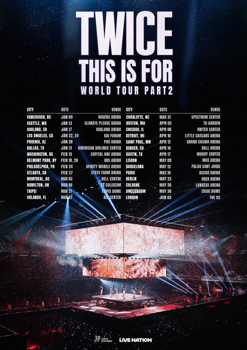 Vancouver and Montreal K-Pop fans frustrated that groups usually skip you, we've got breaking news for you: K-Pop giant TWICE will be lighting up the stage at Rogers Arena Jan 9 and Centre Bell March 3!