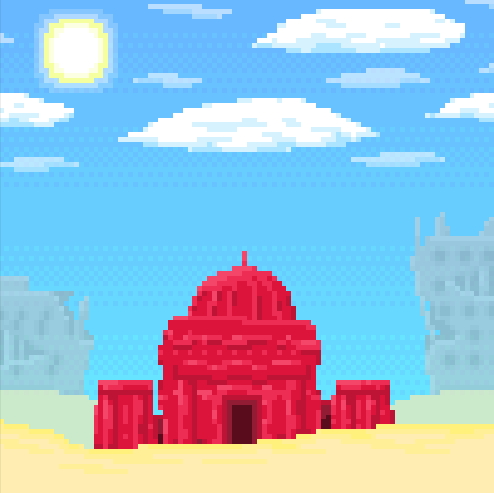 SpongyCool's tweet photo. [3/5] the desert temple.
the story is in the pastelink :P

[T7 Round 3 Temple] Crimson Sanctum
https://t.co/kfKKVoGlT5

#beepbox #slarmoosbox
cover art: https://t.co/SVqCl2PdxN