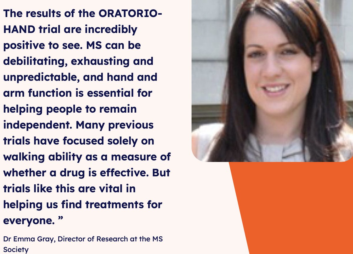 Game-changer 👏 #ECTRIMS2025
Ocrelizumab/ocrevus significantly delayed disability progression &amp; improved upper limb function in ppl with PPMS, a study by Prof Gavin Giovannoni found.
This includes older people/ppl in wheelchairs 👩‍🦽 
gavingiovannoni.substack.com/p/ectrims-2025…
Kudos Prof G!