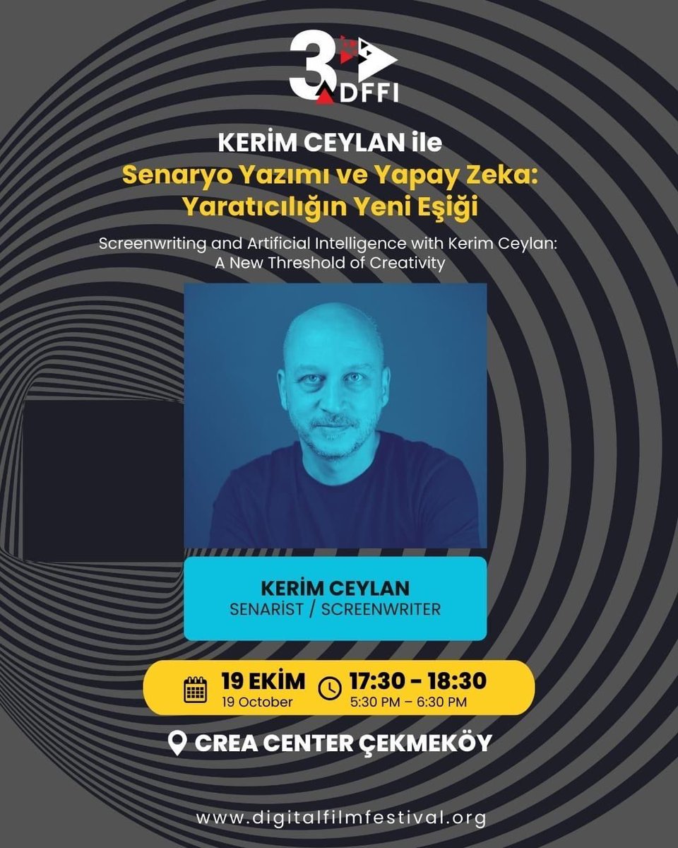 Festivalin en dikkat çekici bölümlerinden biri olan Crea Center programı, sinema sanatında dijital dönüşüm ve yapay zekâya odaklanıyor. Katılımcılara sinematografiden senaryoya uzanan yeni üretim araçları ve sektörden değerli isimlerle ufuk açıcı içerik sunuyor.
