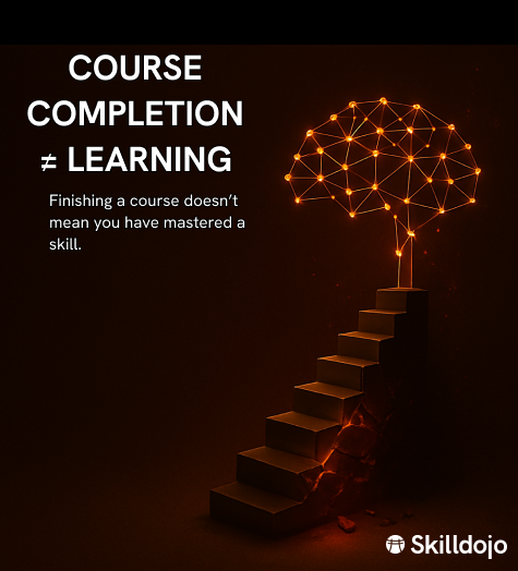 iamSkilldojo's tweet photo. Most LMS platforms measure attendance and video views.

But showing up ≠ growing up. Certificates prove you watched.

Mastery only comes when you practice. At Skilldojo, we replace passive checkboxes with active reps.

Where learning isn’t just recorded, it’s applied. https://t.co/mrLeflYngF