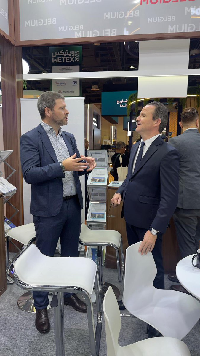 AntoynDelcourt's tweet image. Always a pleasure to be back at #WETEXDubai 🌍🇦🇪. Thanks to @awexuae, 🇧🇪 companies once again showcase top #GreenTech &amp;amp; #Sustainability solutions, from water &amp;amp; energy to smart innovations. Together, #Belgium &amp;amp; the #UAE are building a greener future. 🌱 🇧🇪🤝🇦🇪