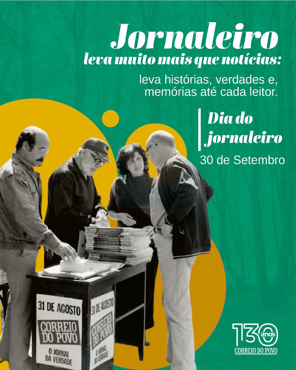 Hoje homenageamos aqueles que, todos os dias, levam histórias, notícias e  verdades até cada leitor. Nossa gratidão a todos os jornaleiros pelo  esforço e compromisso com a informação.🗞️🤝, image size:959x1200