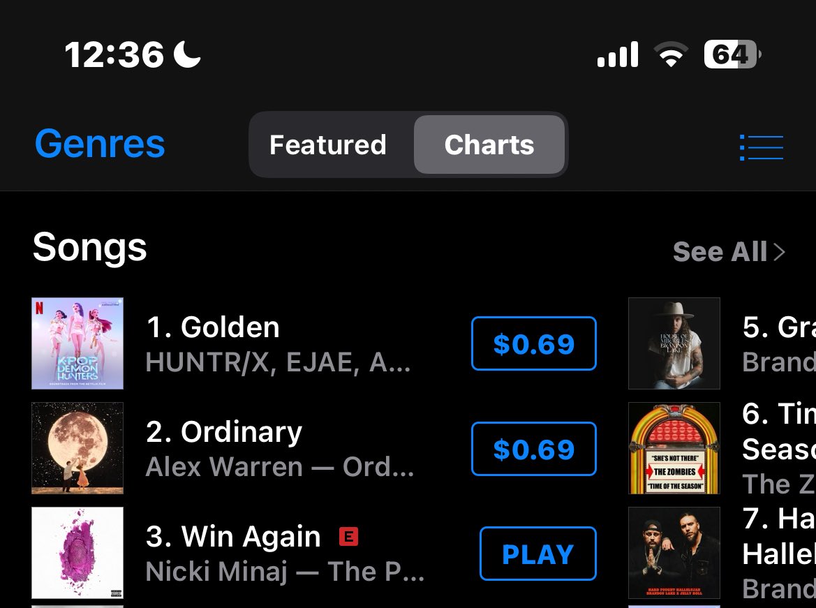 onikascrown's tweet photo. Win again by Nicki Minaj is currently at #3 on the iTunes All Genres Chart Making it the highest charting female rap song https://t.co/zVDlTfwcvQ