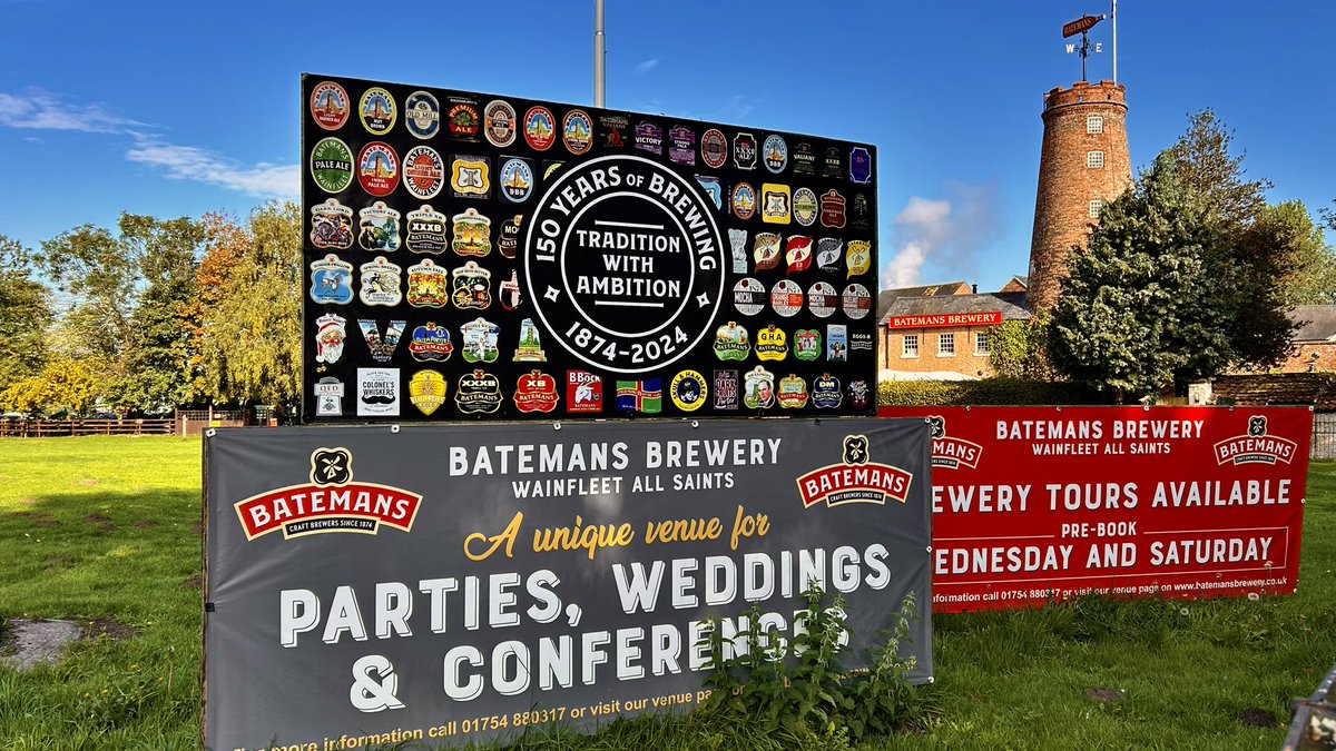 Our circular walk today from Wainfleet All Saints. Highlight: Batemans Brewery.