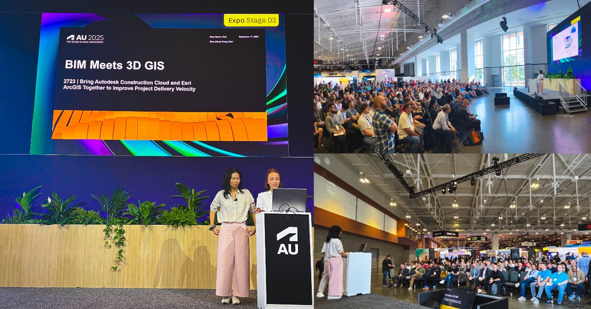 EsriPartners's tweet image. Esri and its strategic alliance with #Autodesk were front and center at Autodesk University 2025, the premier conference for design and make professionals. This blog covers the highlights and provides links to  helpful resources. #AU2025

Read the blog 👇
ow.ly/YpIX50X4vUR