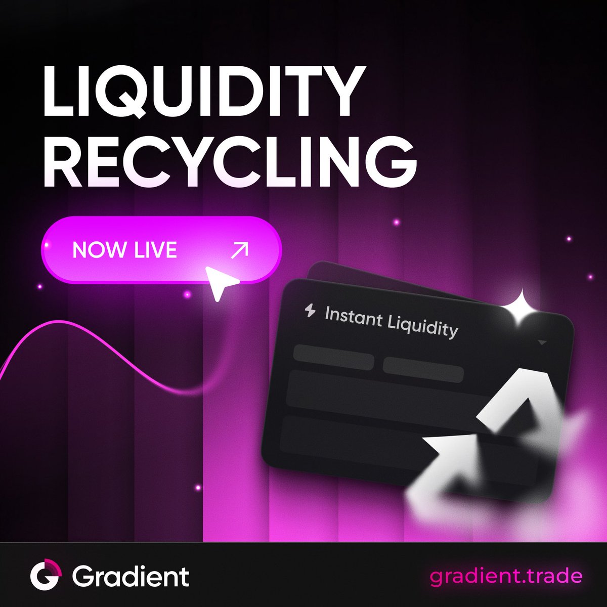 useGradient's tweet image. Liquidity recycling is now live on the Gradient, with $70 000 added to the $GRAY liquidity pair as an initial provision.
Instantly buy & sell $GRAY through the Gradient, price-impact free.
app.gradient.trade