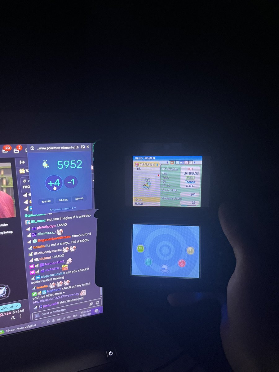 Too_pkmn's tweet photo. Après 5952 reset je peut commencer mon jeu avec Tutel mon tortipouss shiny https://t.co/d6G7ifkcms