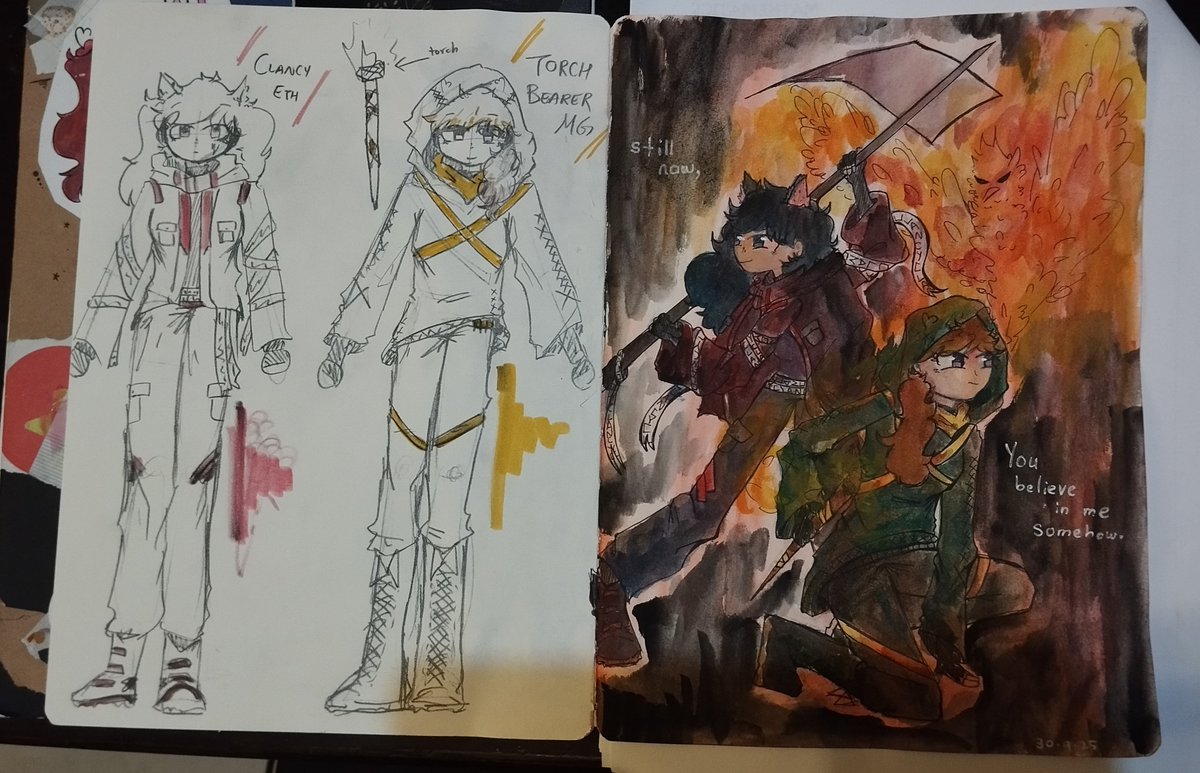 MGRealta's tweet photo. i recently got super into Breach by Twenty One Pilots thanks to my bsf (Clancy in art) so i designed us for some silly duo art https://t.co/wqufXDQRLJ