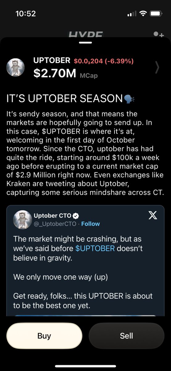 HypeHQ's tweet photo. today’s news: 
- $PIMP is the Peak Male
- It's about to be $UPTOBER season

read the full news on the Hype app below https://t.co/kigpi69h52
