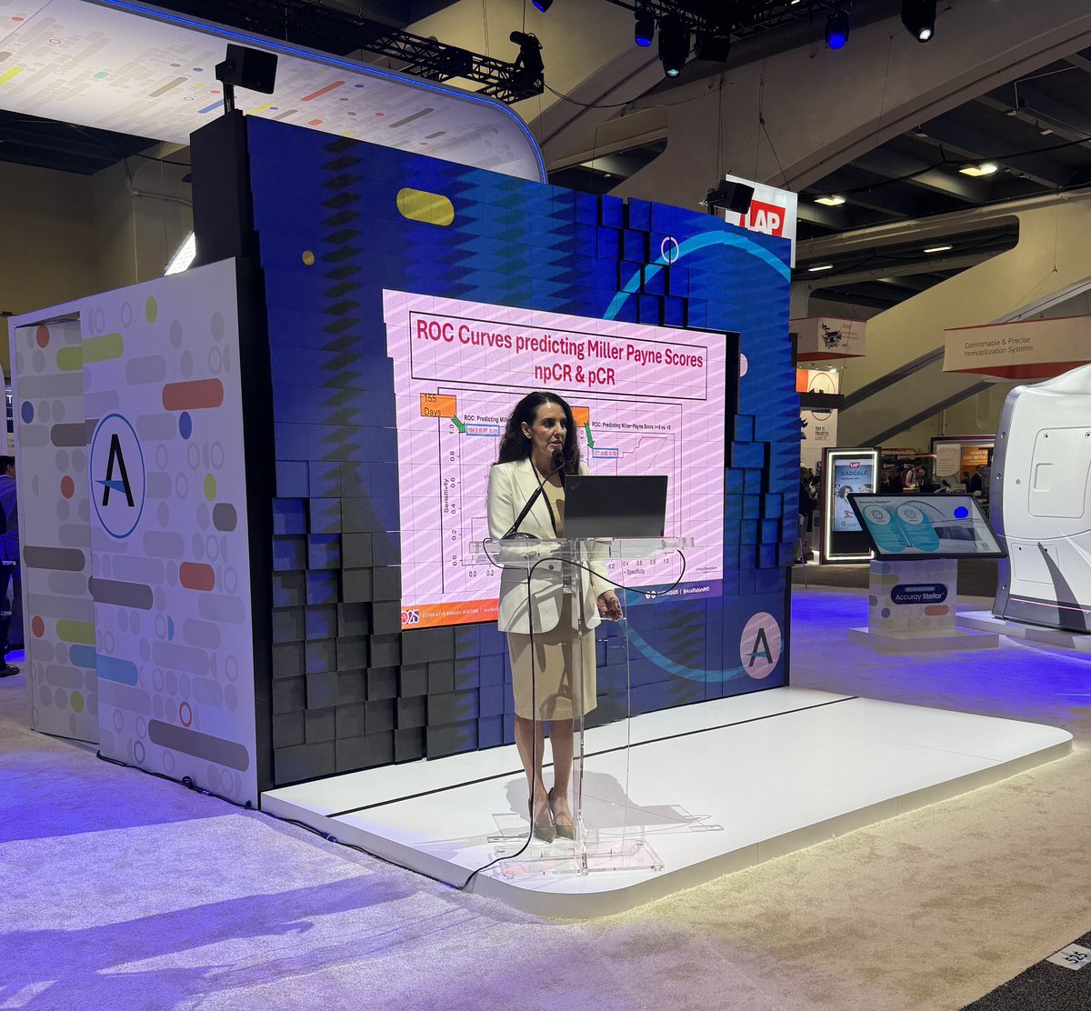 Dr. <a href="/AsalRahimiMD/">Asal Rahimi M.D., M.S.</a> was a featured speaker today at the <a href="/Accuray/">Accuray</a> booth, presenting her team’s work on the RAPS Trial. #ASTRO25