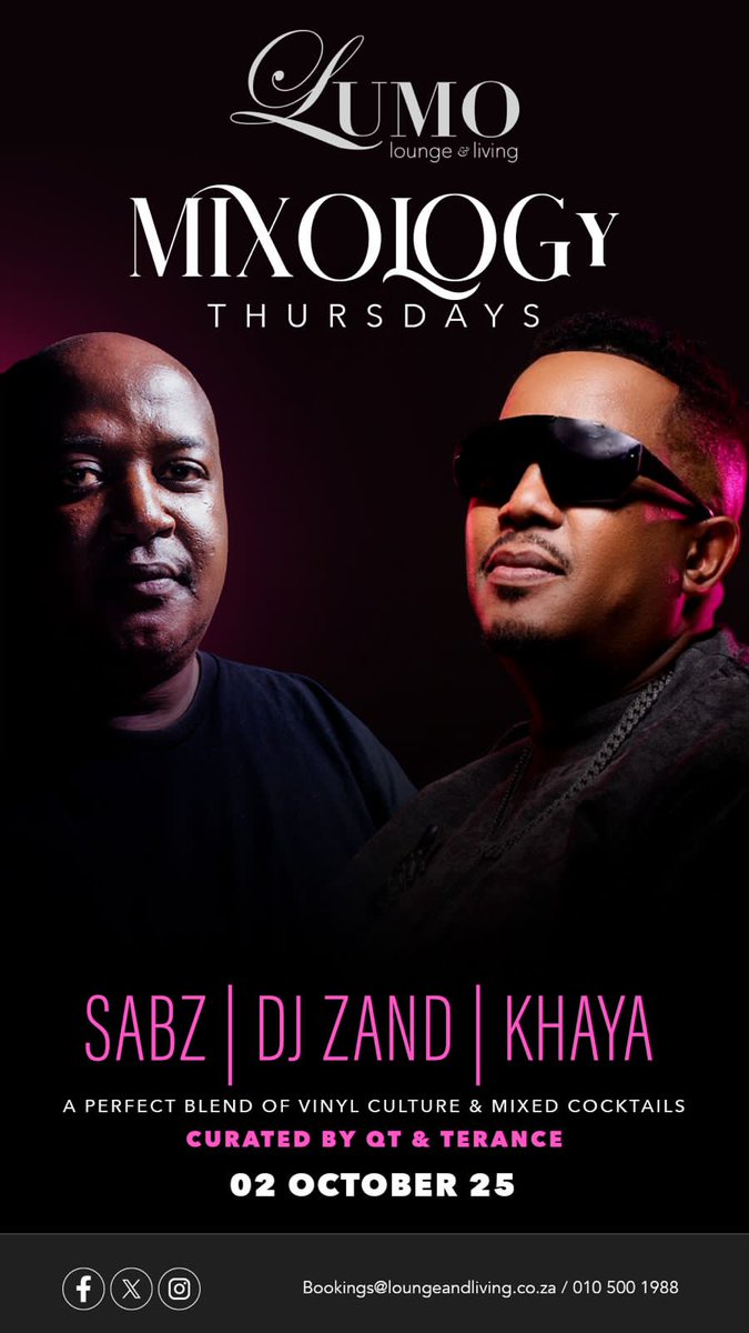 This Thursday catch THE SOUL TRAIN on Wax @ Lumo Lounge Ruimsig for #MixiologyThursdays 

Let's make it hotttttttt🔥🔥🔥🔥🔥🔥🔥

🚂🚂🚂