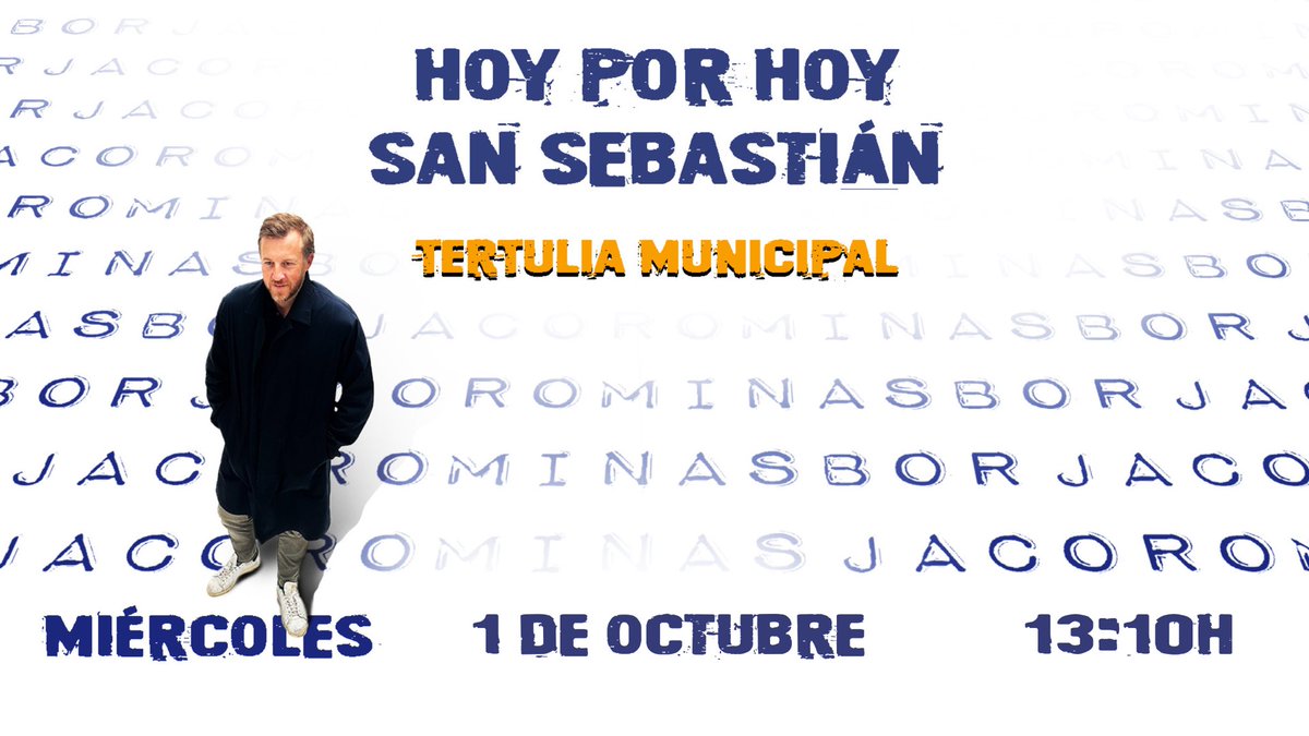 📻 Mañana nuestro portavoz, <a href="/BorjaCorominas/">Borja Corominas</a>, participa en la tertulia de <a href="/HoyPorHoy/">Hoy por Hoy</a> #SanSebastian.

A las 13:10h conecta @RadioSanSebastian 👉 cadenaser.com/radio-san-seba…