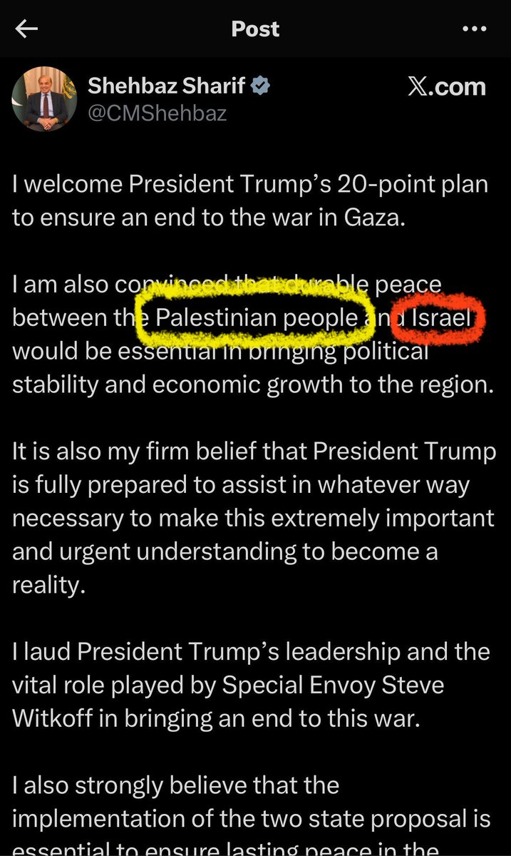 Referring to Palestinians as people only but illegal foreign settlers &amp; occupiers as Israel is despicable. This unelected regime in Pakistan does not represent Pakistani sentiments in any way.