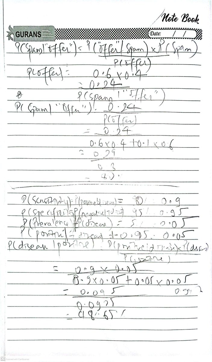 sameepkat's tweet photo. Today I practiced a few probability questions (Conditional Probability | Baye's Theorem)
#LearningUtsav2025 #FestivalOfLearning #LUD3 https://t.co/yHSgrGn9Eu