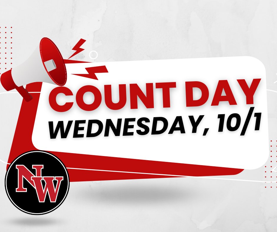 📢Greetings Mountie Nation! 🤩 This is your friendly reminder that tomorrow is Count Day! Please be present in school tomorrow, Wednesday, October 1, 2025.⚫🔴 #nwschools