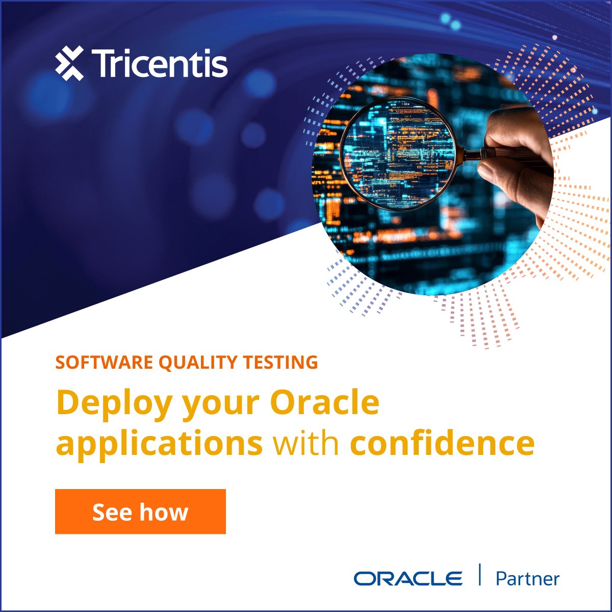 Tricentis's tweet image. Oracle teams 📣 we know it can be a challenge to master + accelerate Oracle testing in the age of AI.

That&apos;s why the Tricentis AI-powered platform is here to lend a hand! Join us at Oracle #AIWorld where we can help you overcome your biggest headaches: bit.ly/4phXViK