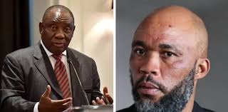 AFRICANDEMOC's tweet photo. BREAKING: Evidence at the #MadlangaCommission links Cyril Ramaphosa to cartel boss Cat Matlala, with claims Matlala donated to the CR17 campaign. If true, drug-tainted money bankrolled Ramaphosa’s rise to power -  turning the Presidency itself into a product of state capture. https://t.co/we3eNcXlqb
