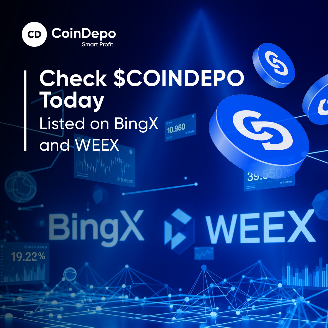 🚀 Official Listing Update 🚀

We’re excited to share that $COINDEPO token is already officially listed on two exchanges: <a href="/BingXOfficial/">BingX</a> and <a href="/WEEX_Official/">WEEX</a> ! 🎉

A huge thank you to our amazing community for staying with us and helping keep the price stable during this important