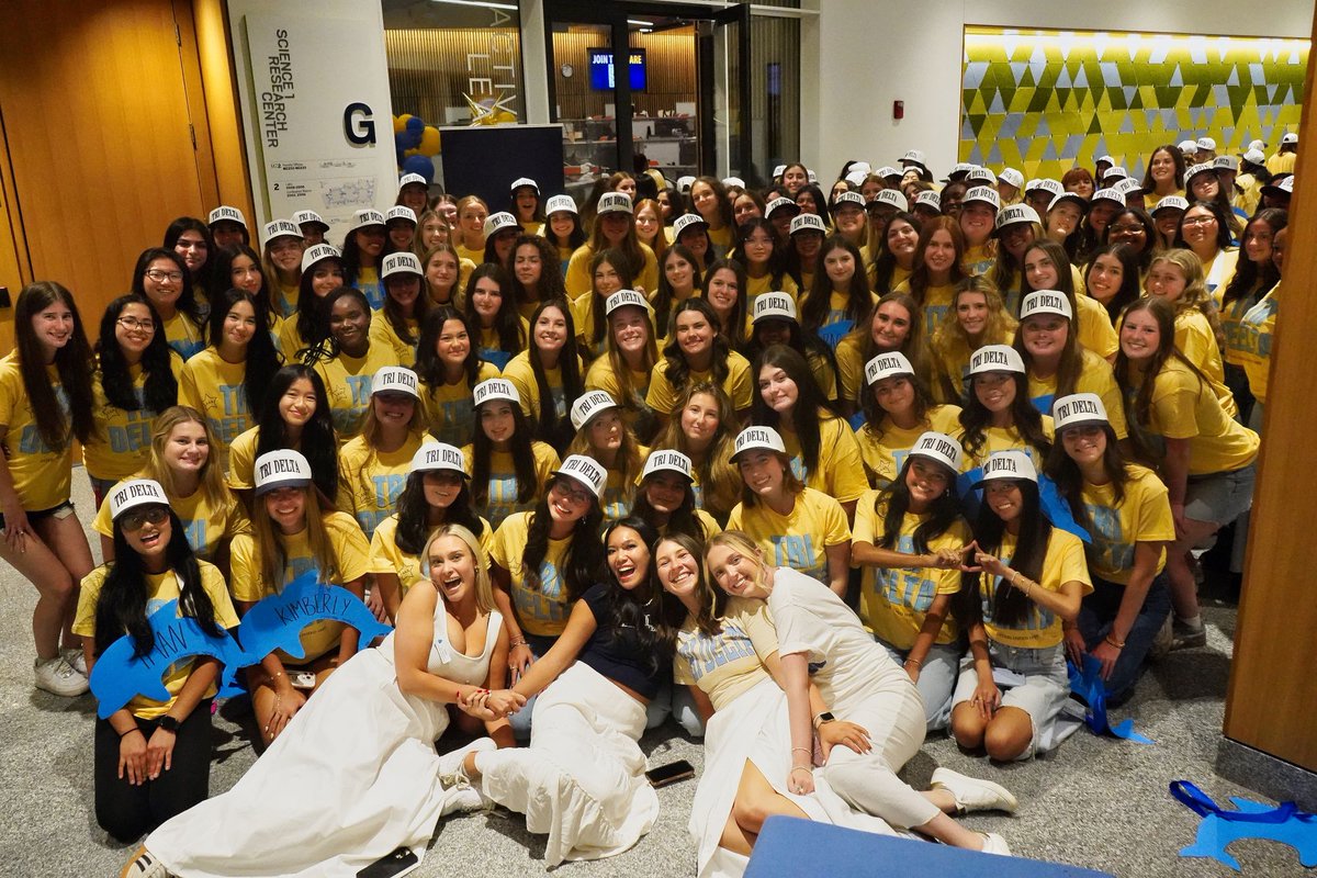 TriDelta's tweet photo. Happy first #TriDeltaTuesday to our 184 new sisters at UConn Tri Delta!

Welcome home, Zeta Alpha. The journey begins now, and your sisters are excited to witness every chapter of your story. #trideltatuesday https://t.co/OppnrKTcnS