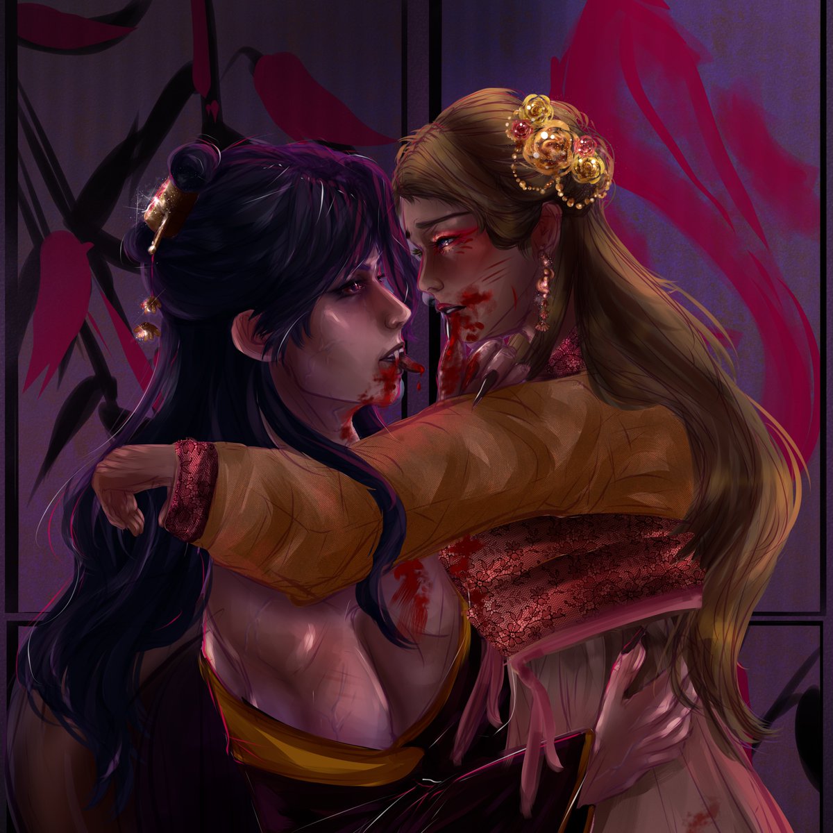 #RAFAYEL Vampire~  
Lips, decadent teasing~ 
. 
#Rafayel #LoveandDeepspace #fanart #myart #promisewildfire
. 
[full version on my patreon +#nsfw version]